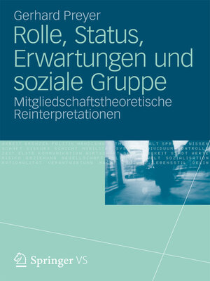cover image of Rolle, Status, Erwartungen und soziale Gruppe
